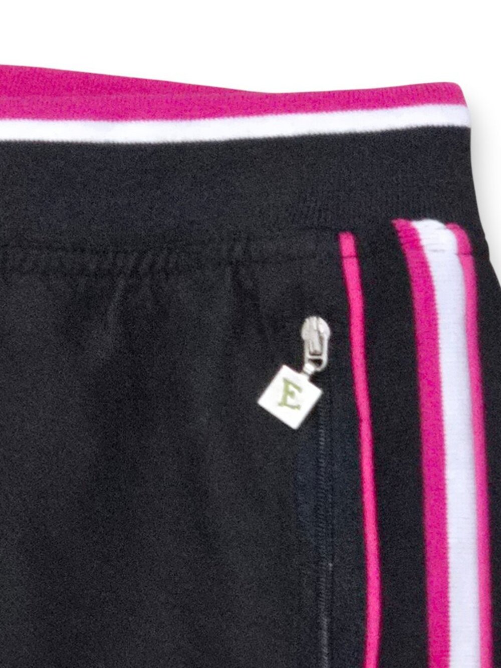 Women's SMALL Track Pants  Black Pink Stripe Athleisure Workout Y2K EVERLAST - Picture 8 of 16